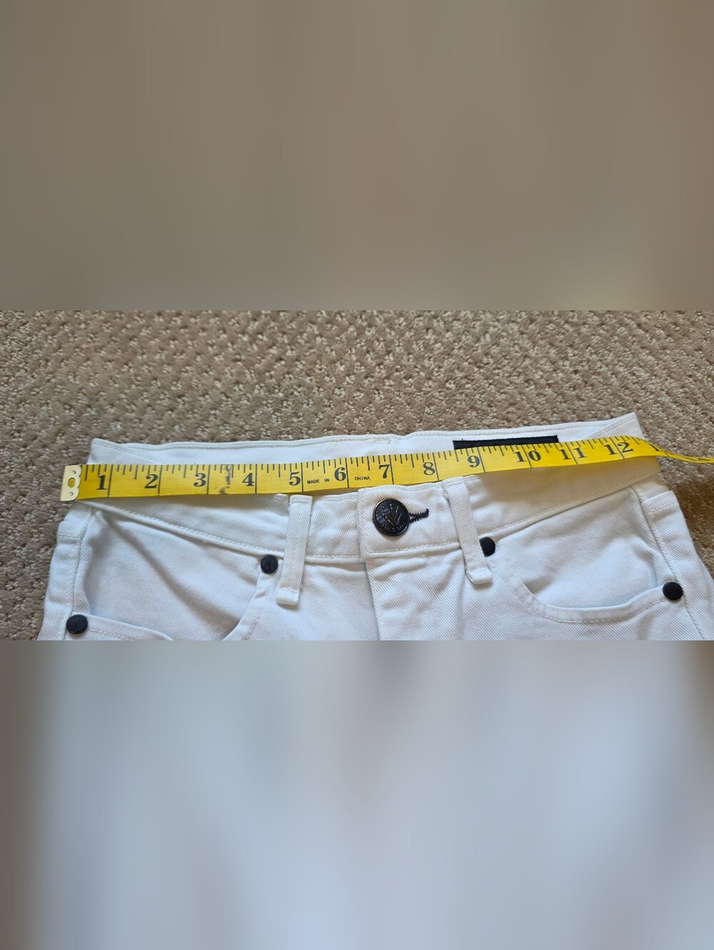 Rag & Bone White Straight-Leg Jeans Size 25